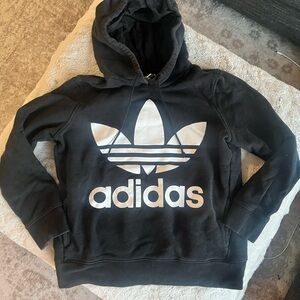Adidas Black Hoodie with White Logo